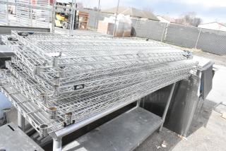 ALL ONE MONEY! Lot of 10 Chrome Finish Wire Shelves