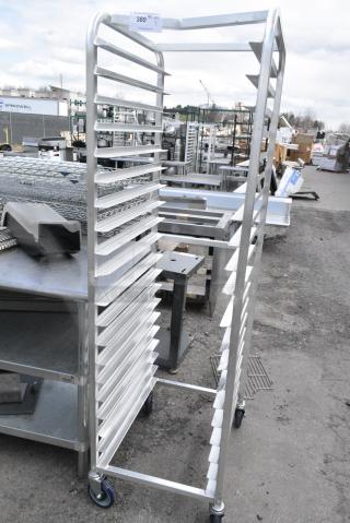 Metal Commercial Pan Transport Rack on Commercial Casters.