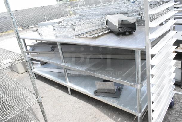 Stainless Steel Table w/ 2 Metal Under Shelf and Contents Including Wire Shelves - Image 2 of 6