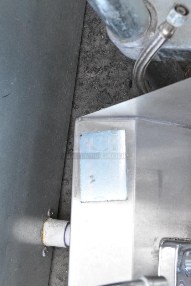 Stainless Steel Single Bay Sink w/ Faucet, Handles and Side Splash Guards. - Image 4 of 4