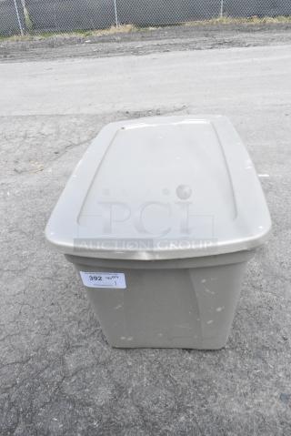 Tan 30 Gallon Bin