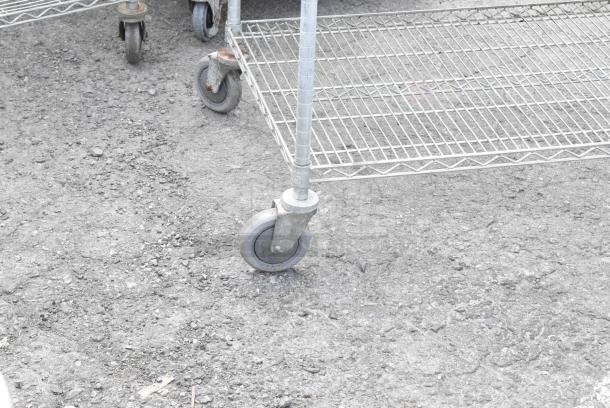 Chrome Finish 6 Tier Wire Shelving Unit on Commercial Casters. BUYER MUST DISMANTLE. PCI CANNOT DISMANTLE FOR SHIPPING. PLEASE CONSIDER FREIGHT CHARGES. - Image 4 of 8