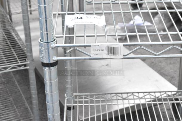 Chrome Finish 6 Tier Wire Shelving Unit on Commercial Casters. BUYER MUST DISMANTLE. PCI CANNOT DISMANTLE FOR SHIPPING. PLEASE CONSIDER FREIGHT CHARGES. - Image 8 of 8