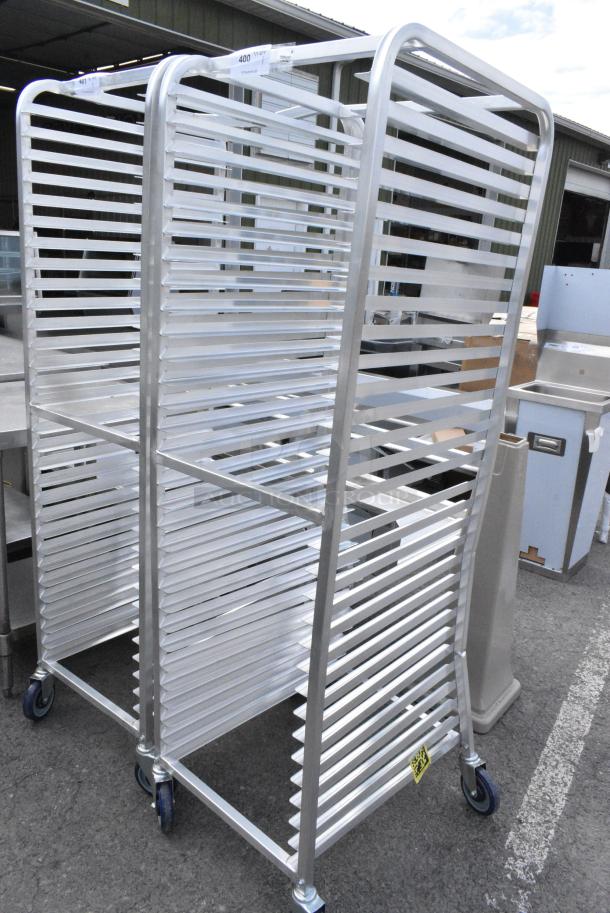 BRAND NEW SCRATCH AND DENT! Metal Commercial Pan Transport Rack on Commercial Casters. - Image 1 of 4