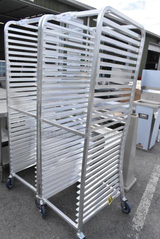 BRAND NEW SCRATCH AND DENT! Metal Commercial Pan Transport Rack on Commercial Casters.