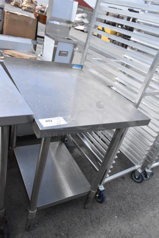 Stainless Steel Table w/ Metal Under Shelf.