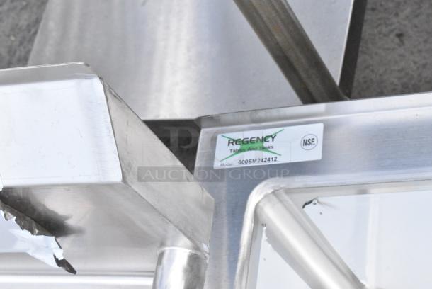 BRAND NEW SCRATCH AND DENT! Regency 600SM242412 29" 16-Gauge Stainless Steel One Compartment Floor Mop Sink - 24" x 24" x 12" Bowl - Image 4 of 4
