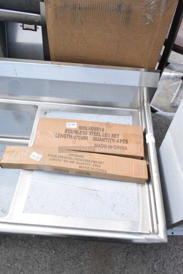 BRAND NEW SCRATCH AND DENT! Regency 600S22424224 Stainless Steel 2 Bay Sink w/ Dual Drain Boards. - Image 3 of 9