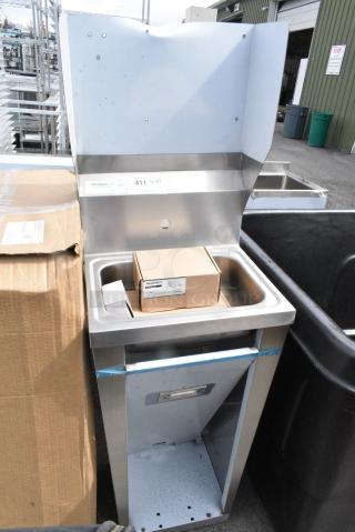 BRAND NEW SCRATCH AND DENT! Regency 600HS17FPB Hands Free Hand Sink with Pedestal Base