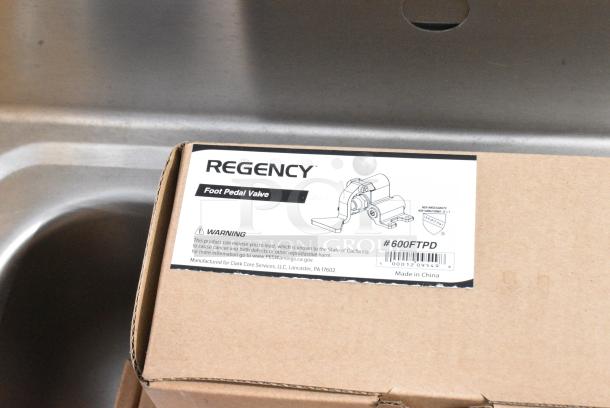 BRAND NEW SCRATCH AND DENT! Regency 600HS17FPB Hands Free Hand Sink with Pedestal Base - Image 4 of 7
