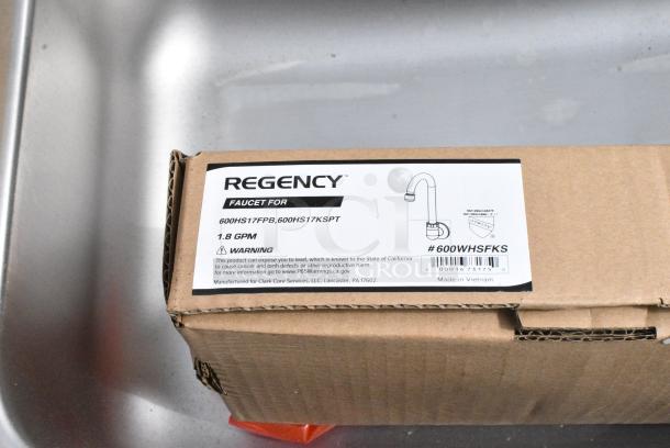 BRAND NEW SCRATCH AND DENT! Regency 600HS17FPB Hands Free Hand Sink with Pedestal Base - Image 5 of 7