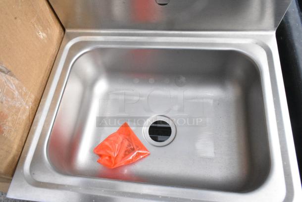 BRAND NEW SCRATCH AND DENT! Regency 600HS17FPB Hands Free Hand Sink with Pedestal Base - Image 6 of 7