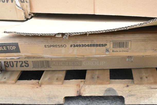 5 BRAND NEW SCRATCH AND DENT! Items Including 600TSB2448S Regency 24" x 48" 16-Gauge Stainless Steel Commercial Work Table with 4" Backsplash and Undershelf, 3493048BBESP Lancaster Table & Seating 30" x 48" Wood Butcher Block Table Top with Espresso Finish, 2 600TS3072S Regency 30" x 72" 16-Gauge 304 Stainless Steel Commercial Work Table with Undershelf, 522CS31014LK Steelton 54" 18-Gauge Stainless Steel Three Compartment Commercial Sink with 2 Drainboards - 10" x 14" x 12" Bowls. 5 Times Your Bid! - Image 4 of 6