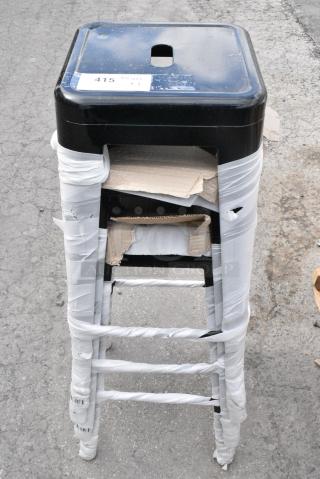 3 BRAND NEW SCRATCH AND DENT! Black Metal Tolix Style Bar Stool. 3 Times Your Bid!