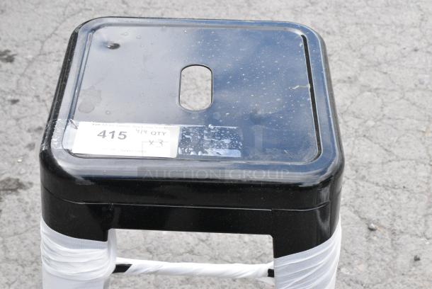 3 BRAND NEW SCRATCH AND DENT! Black Metal Tolix Style Bar Stool. 3 Times Your Bid! - Image 5 of 5