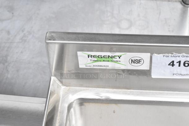 BRAND NEW SCRATCH AND DENT! Regency 600BB2424 24" x 24" Stainless Steel Beer Box with 3" Backsplash - 20 3/4" x 21 3/4" x 18" Bowl - Image 4 of 4
