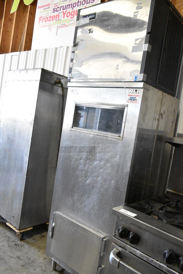 Ice O Matic ICE1006HA4 Stainless Steel Commercial Ice Head on MGR Stainless Steel Ice Bin.  208/230 Volts, 1 Phase. - Image 2 of 5