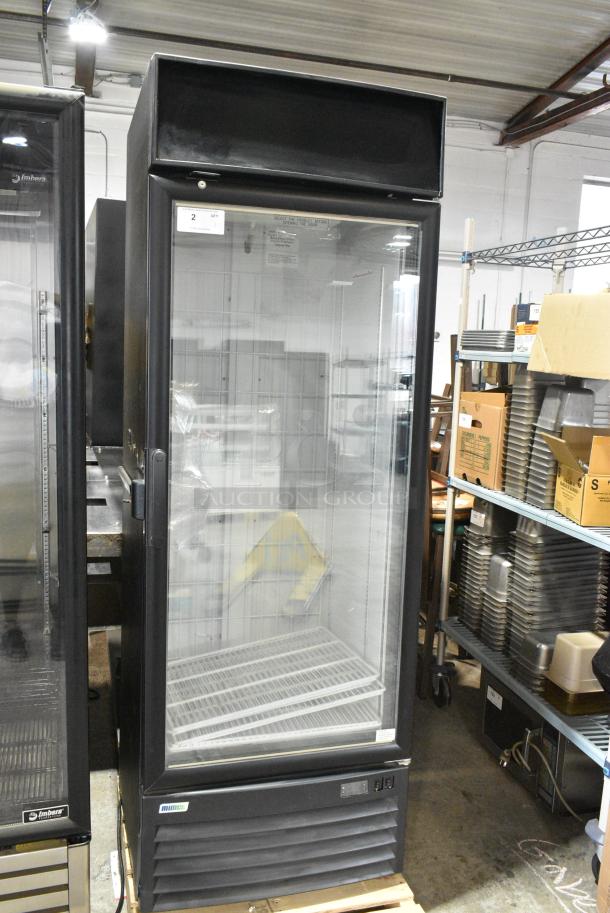 BRAND NEW SCRATCH AND DENT! 2025 Mimet VV-16BTFN Metal Commercial Single Door Reach In Freezer Merchandiser w/ Poly Coated Racks. 115 Volts, 1 Phase. Tested and Working! - Image 1 of 5