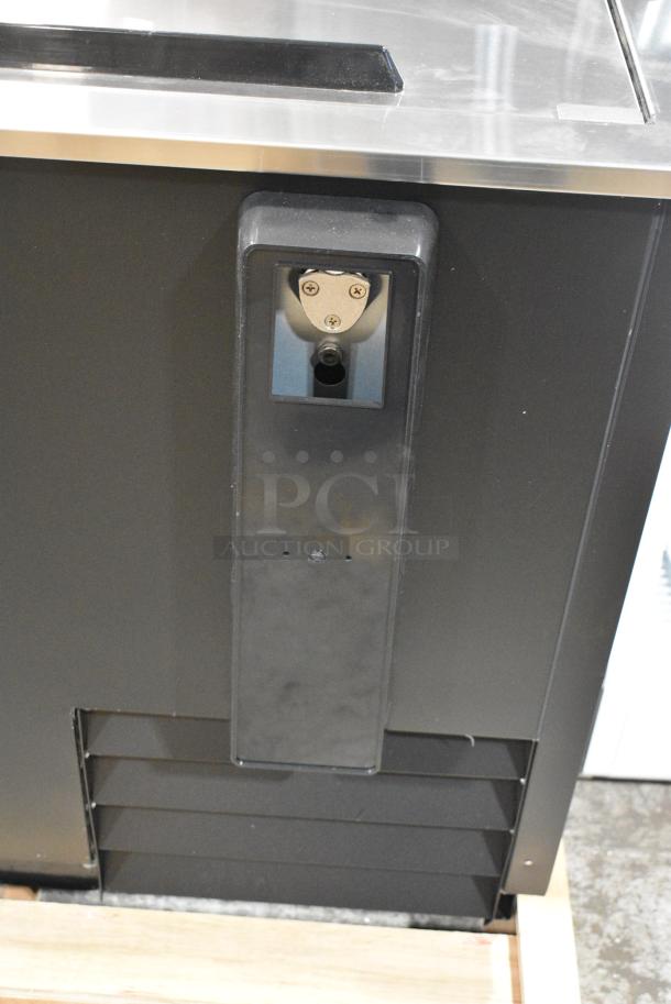 BRAND NEW SCRATCH AND DENT! 2024 Avantco 178HBB80HC Stainless Steel Commercial Back Bar Bottle Cooler w/ 3 Sliding Lids. 115 Volts, 1 Phase. Tested and Working! - Image 3 of 9