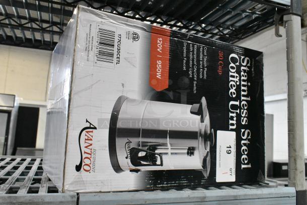 BRAND NEW SCRATCH AND DENT! Avantco CU30CETL 30 Cup (150 oz.) Double Wall Stainless Steel Coffee Urn / Coffee Percolator. 120 Volts, 1 Phase. - Image 2 of 9