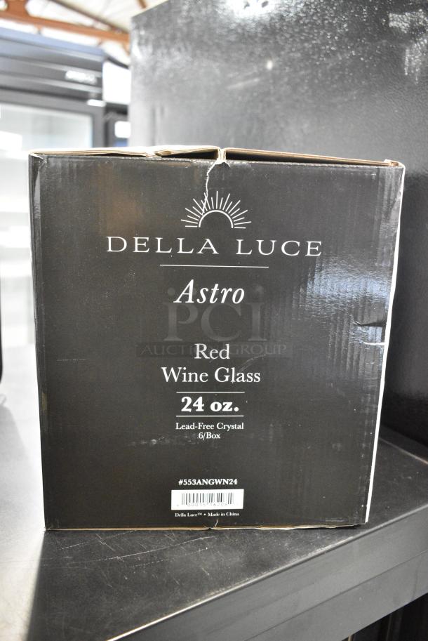 BRAND NEW SCRATCH AND DENT! Box of 4 Della Luce Astro 553ANGWN24 24 oz Red Wine Glasses - Image 6 of 8