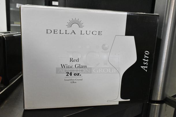 BRAND NEW SCRATCH AND DENT! Box of 4 Della Luce Astro 553ANGWN24 24 oz Red Wine Glasses - Image 7 of 8