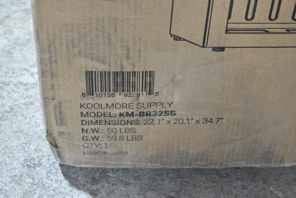 BRAND NEW SCRATCH AND DENT! KoolMore KM-BR32SS 18 in. 3.2 Cu. Ft. Beverage Refrigerator Merchandiser with Stainless Steel Trim and Touch Panel. Tested and Working! - Image 3 of 3