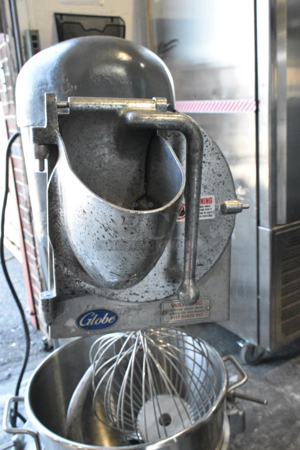 Hobart H-600 Metal Commercial Floor Style 60 Quart Planetary Dough Mixer w/ Stainless Steel Mixing Bowl, Whisk, Dough Hook Attachment and Pelican Head. 115 Volts, 1 Phase. - Image 6 of 10