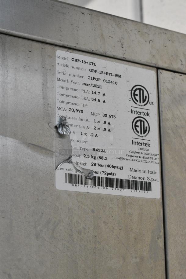 2021 Desmon GBF-15+ETL Stainless Steel Commercial Blast Chiller Shock Freezer w/ 4 Probes on Commercial Casters. 220 Volts, 3 Phase. - Image 6 of 6