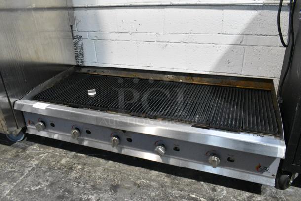 2020 Cooking Performance Group CPG 351CRCPG60NL Stainless Steel Commercial Countertop Natural Gas Powered Charbroiler Grill. 200,000 BTU. - Image 1 of 8