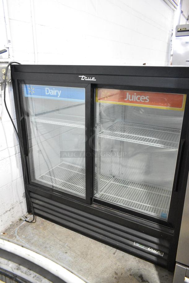 2018 True GDM-41SL-48-HC-LD Metal Commercial 2 Door Reach In Cooler Merchandiser w/ Poly Coated Racks. 115 Volts, 1 Phase. Tested and Powers On But Does Not Get Cold - Image 1 of 6