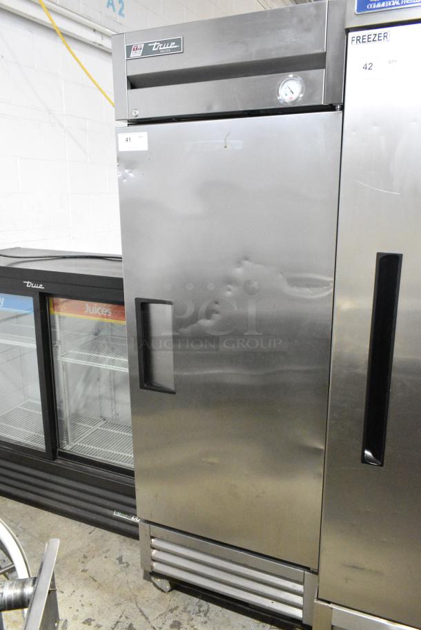 2016 True T-19F Stainless Steel Commercial Single Door Reach In Freezer w/ Poly Coated Racks on Commercial Casters. 115 Volts, 1 Phase. Tested and Working! - Image 1 of 6