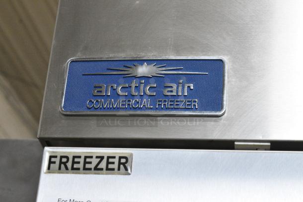 Arctic Air AF23 Stainless Steel Commercial Single Door Reach In Freezer w/ Poly Coated Racks on Commercial Casters. 115 Volts, 1 Phase. Tested and Powers On But Does Not Get Cold - Image 2 of 5
