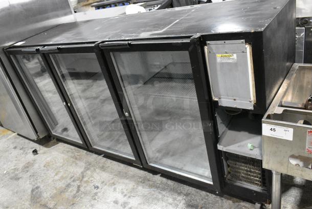 Beverage Air BB72G Metal Commercial 3 Door Back Bar Cooler Merchandiser on Commercial Casters. 115 Volts, 1 Phase. Tested and Working! - Image 1 of 13