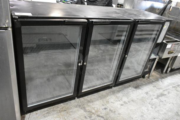 Beverage Air BB72G Metal Commercial 3 Door Back Bar Cooler Merchandiser on Commercial Casters. 115 Volts, 1 Phase. Tested and Working! - Image 2 of 13
