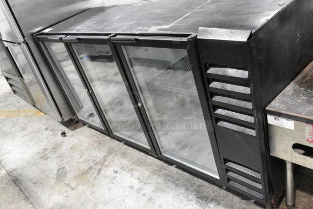Beverage Air BB72G Metal Commercial 3 Door Back Bar Cooler Merchandiser on Commercial Casters. 115 Volts, 1 Phase. Tested and Working! - Image 3 of 13