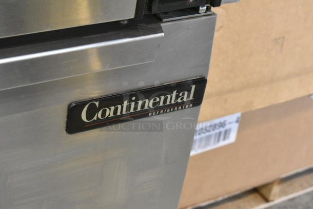 Continental SW36-10 Stainless Steel Commercial Sandwich Salad Prep Table Bain Marie Mega Top on Commercial Casters. 115 Volts, 1 Phase. Tested and Working! - Image 3 of 9