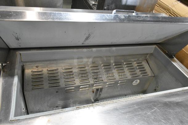 Continental SW36-10 Stainless Steel Commercial Sandwich Salad Prep Table Bain Marie Mega Top on Commercial Casters. 115 Volts, 1 Phase. Tested and Working! - Image 5 of 9