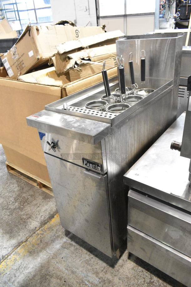 Pantin PC11 Stainless Steel Commercial Floor Style Natural Gas Powered Pasta Cooker. 70,000 BTU. - Image 1 of 6