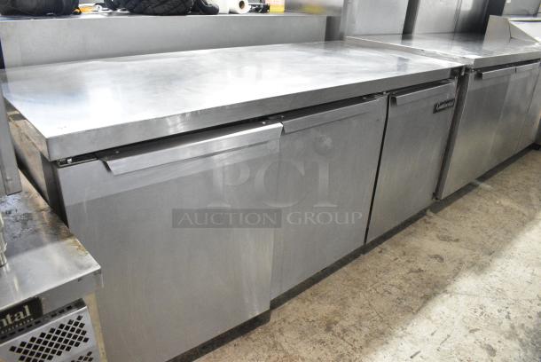 2017 Continental SW72 Stainless Steel Commercial 3 Door Work Top Cooler on Commercial Casters. 115 Volts, 1 Phase. Tested and Working! - Image 2 of 11