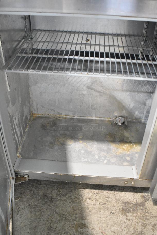 2017 Continental SW72 Stainless Steel Commercial 3 Door Work Top Cooler on Commercial Casters. 115 Volts, 1 Phase. Tested and Working! - Image 6 of 11