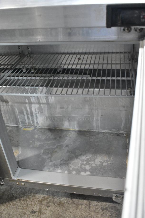 2017 Continental SW72 Stainless Steel Commercial 3 Door Work Top Cooler on Commercial Casters. 115 Volts, 1 Phase. Tested and Working! - Image 8 of 11