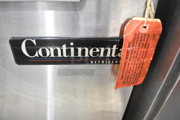 2017 Continental SW72 Stainless Steel Commercial 3 Door Work Top Cooler on Commercial Casters. 115 Volts, 1 Phase. Tested and Working! - Image 4 of 11
