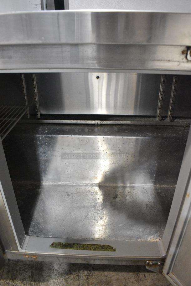 2017 Continental SW72 Stainless Steel Commercial 3 Door Work Top Cooler on Commercial Casters. 115 Volts, 1 Phase. Tested and Working! - Image 7 of 11