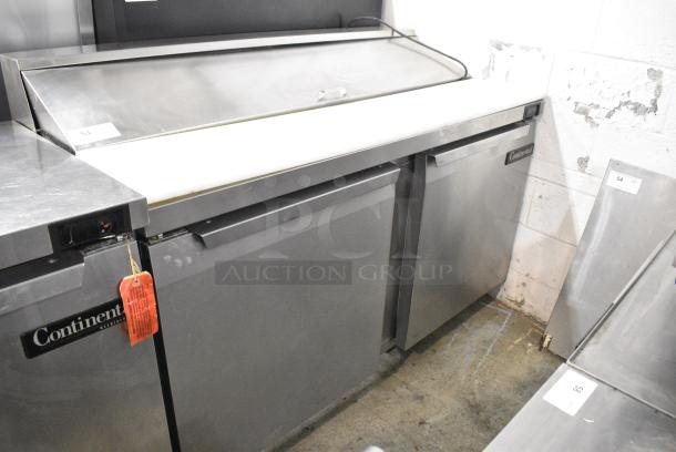 2017 Continental SW60-16 Stainless Steel Commercial Sandwich Salad Prep Table Bain Marie Mega Top on Commercial Casters. 115 Volts, 1 Phase. Tested and Working! - Image 2 of 9