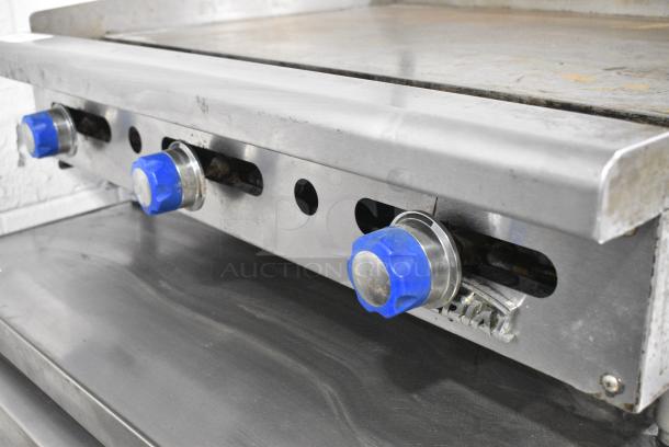 Imperial Stainless Steel Commercial Countertop Natural Gas Powered Flat Top Griddle. - Image 4 of 7