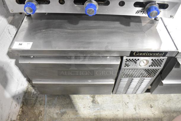 2017 Continental Stainless Steel Commercial 2 Drawer Chef Base on Commercial Casters. 115 Volts, 1 Phase. Tested and Working! - Image 2 of 7