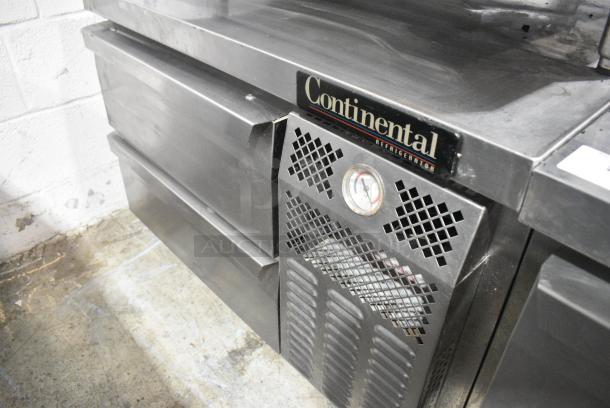 2017 Continental Stainless Steel Commercial 2 Drawer Chef Base on Commercial Casters. 115 Volts, 1 Phase. Tested and Working! - Image 4 of 7