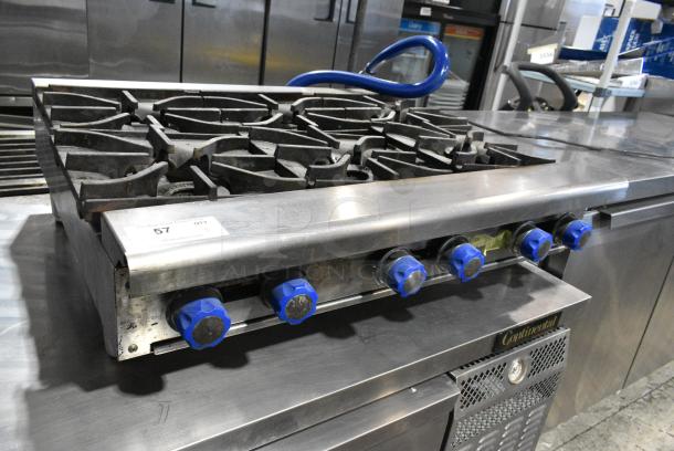 Imperial IR-6-36 Stainless Steel Commercial Countertop Natural Gas Powered 6 Burner Range. - Image 1 of 7