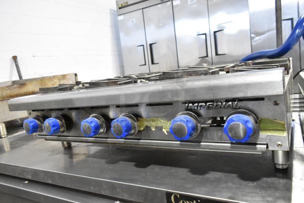Imperial IR-6-36 Stainless Steel Commercial Countertop Natural Gas Powered 6 Burner Range. - Image 3 of 7